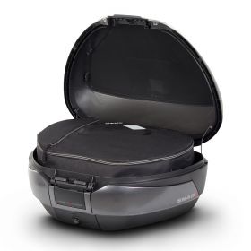 SHAD MOTORCYCLE TOP CASE SH48 DARK GREY WITH BACKREST AND CARBON COVER 48L