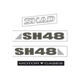 Aufkleber-Kit für SHAD SH48 Topcases dark grey
