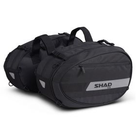 SHAD SL58 BLACK EXPANDABLE SIDE BAGS KIT WITH SE SIDE FRAME