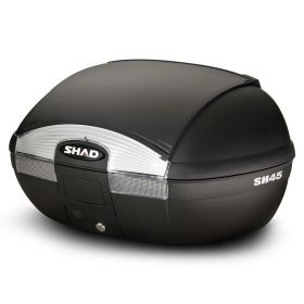 SHAD SH45 BLACK 45L TOP CASE KIT WITH REAR RACK