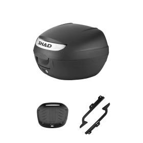 SHAD SH26 BLACK 26L TOP CASE KIT WITH REAR RACK