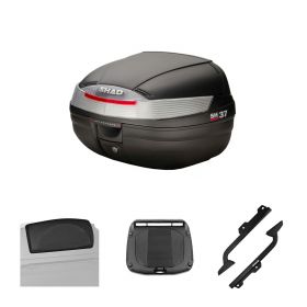 SHAD SH37 BLACK 37L TOP CASE KIT WITH REAR RACK
