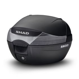 SHAD SH33 BLACK 33L TOP CASE KIT WITH REAR RACK