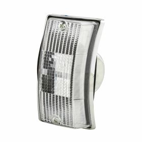 SIEM Left Front Arrow White Glass Chrome Housing Without Bulbs