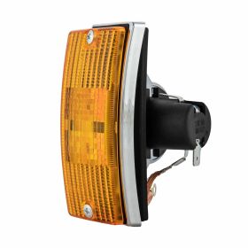 SIEM Yellow Chrome Left Front Arrow BA15s Without Bulbs E3 Approved