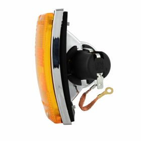 SIEM Yellow Chrome Left Front Arrow BA15s Without Bulbs E3 Approved