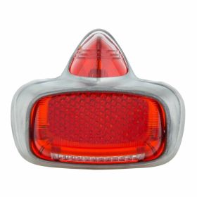 Rotes Glas-Rücklicht mit Metallgehäuse