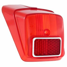 Red glass tail light with reflector and approved aluminum frame