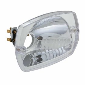 SIEM trapezförmige Lampe 90x140 mm klares Glas Kunststoff ohne Glühbirnen
