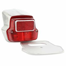 Red SIEM rear light metal and aluminum reflector