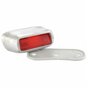 Red glass rear light with IGM approved metal housing