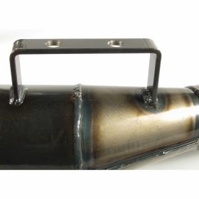 SIMONINI Racing exhaust made of painted steel with curved aluminum silencer