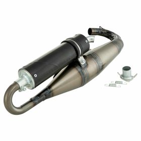 Marmitta SIMONINI Racing con silenziatore in carbonio verniciato chiaro