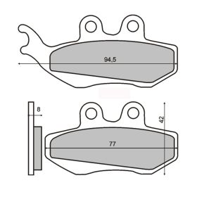MOTORRAD BREMSBELäGE SINTER 225100363