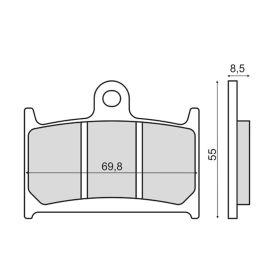 Motorrad bremsbeläge SINTER 225103033
