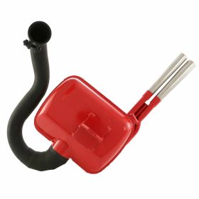 SIP Racing Exhaust Red chrome silencer dual outlet and collector included