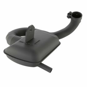 SIP ROAD Racing Exhaust black steel silver silencer large mount with collector