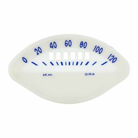 Shell-Tachometer 102x58 mm weiß mit blauen Ziffern 120 km/h