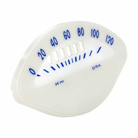 Shell-Tachometer 102x58 mm weiß mit blauen Ziffern 120 km/h