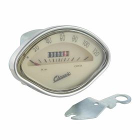 SIP Speedometer 0 Shell 120 km/h White Dial Chrome Frame
