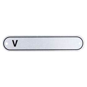 Targhetta telaio SIP 60x12x0,5 mm fissaggio con 2 rivetti