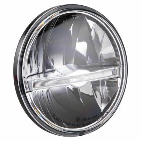 SIP Round LED Headlight 12V DC E-approved without mounting hardware