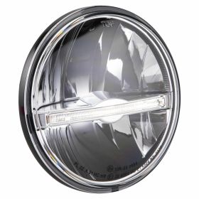 SIP Round LED Headlight 12V DC E-approved without mounting hardware