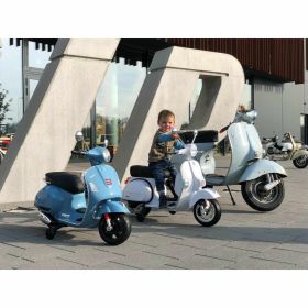 12V Blue Vespa PX Electric Scooter 1 Speed 2 km/h Without Battery