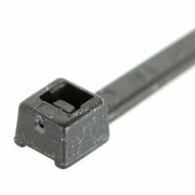 Reusable cable ties 7.6x376 mm 100 pieces in black Polyamide 6.6