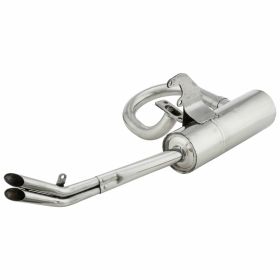 SIP Racing Double Échappement en acier inoxydable silencieux chromé pour pneus larges
