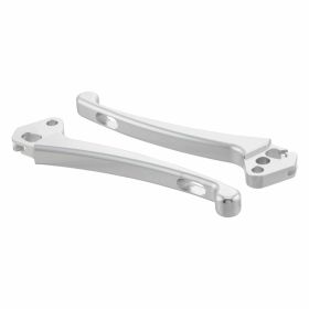 Ensemble leviers d'embrayage/frein aluminium CNC anodisé argent pour les modèles 1996-2023