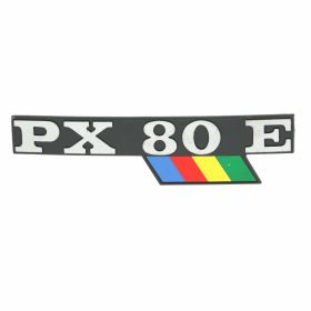PX80E Plattenlinke Haube 130x33 mm Schwarz/Aluminium 2 Pins Abstand 105 mm