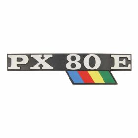 PX80E Plattenlinke Haube 130x33 mm Schwarz/Aluminium 2 Pins Abstand 105 mm