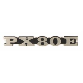 Targhetta PX80E cofano sinistro SIP nero/alluminio interasse 105mm