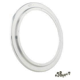 Capuchon de poussière SIP en aluminium CNC argenté pour jante fermée de 10