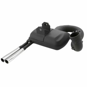 SIP Racing Road 2.0 Exhaust Black Steel Chromed Silencer Dual Outlet