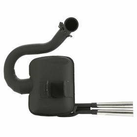 SIP Racing Road 2.0 Exhaust Black Steel Chromed Silencer Dual Outlet