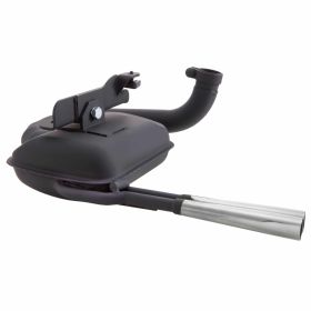 SIP Racing ROAD 2.0 exhaust black steel chrome silencer 2 tail pipes