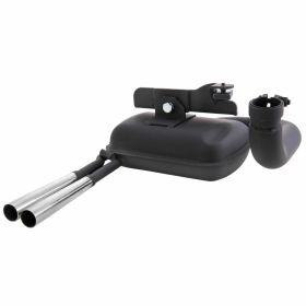 SIP Racing ROAD 2.0 exhaust black steel chrome silencer 2 tail pipes