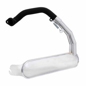SIP Road Racing Exhaust Left Large Attachment Steel and Chrome