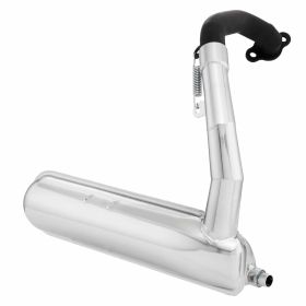 SIP Racing Road Banana Exhaust in steel and chrome 52mm outlet pin large attachment