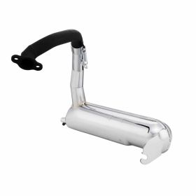 SIP Racing Road Banana Exhaust in steel and chrome 52mm outlet pin large attachment