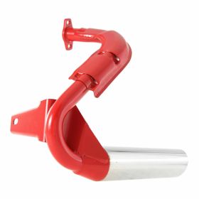 SIP Racing Sport Replica Exhaust Steel Red with Left Chrome Muffler