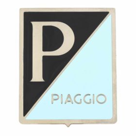 SIP-Emblem aus Aluminium 36x47 mm schwarz/hellblau zum Kleben