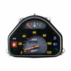 SIP Tachometer 269567 120km/h schwarzes Zifferblatt gelbe Zahlen Kabel enthalten