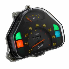 SIP Tachometer 269567-265909 schwarzes Zifferblatt gelbe Zahlen Klassisches Emblem