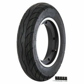 Ruote SIP Performance 3.50-10 in alluminio nero opaco con bordo lucido
