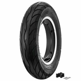 Ruote SIP Performance 3.50-10 in alluminio nero opaco con bordo lucido