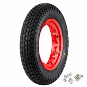 Ruote SIP Classic 3.50-10 rosse pronte alluso 150 km/h tubeless