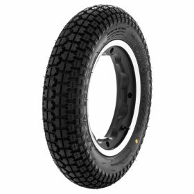 Roues SIP Classic 3.50-10 en aluminium noir mat avec bord brillant